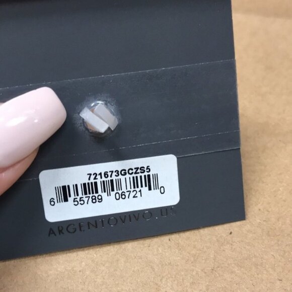 ARGENTO VIVO STERLING SILVER Pave S Initial Charm Ring - Picture 5 of 5